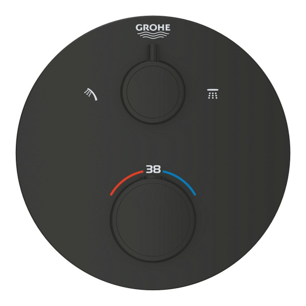 Термостат для душа GROHE Grohtherm 1022082430 (черный матовый)