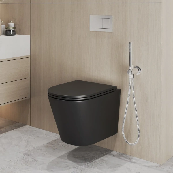 Унитаз подвесной безободковый Grossman  GR-4478BMSQ с сиденьем микролифт