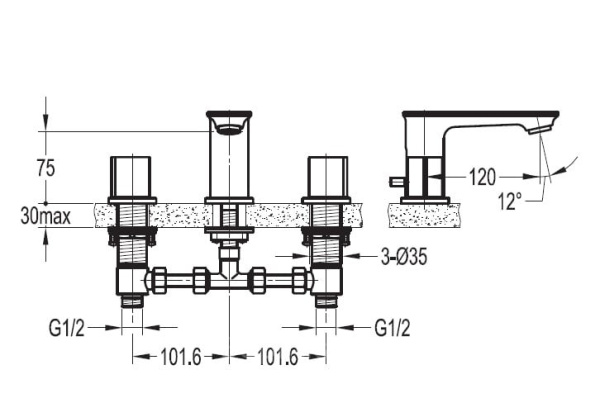 Смеситель для раковины Cezares City CITY-BLS-01