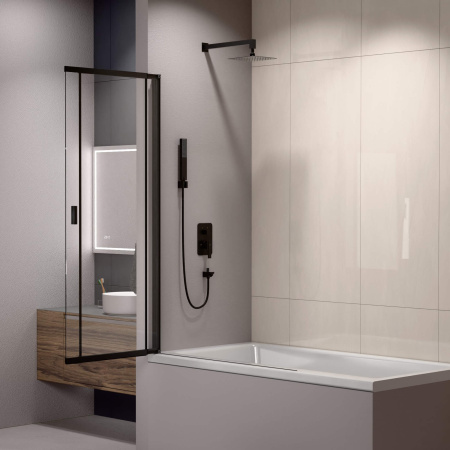 Шторка на ванну 100 см  RGW Screens SC-40B 03114010-14 прозрачное