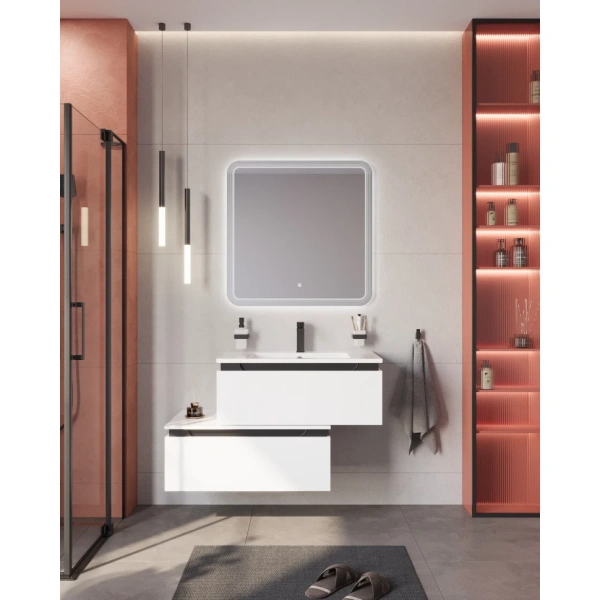 Тумба под раковину Cezares SLIDER-800-1C-PI-BO