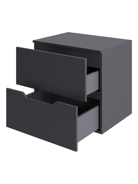 Тумба без раковины подвесная 60 столешница МДФ Orange Line Li-60TugMDF матовый графит