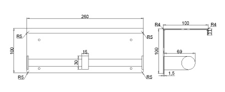 Держатель туалетной бумаги двойной с полкой RUSH Edge ED77142A