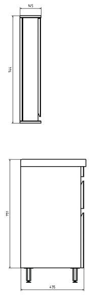 Зеркальный шкаф (80х74)   ASB-Mebel  Марко 80 10718