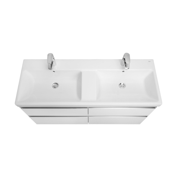 Тумба под раковину Roca The Gap 120 белый глянец 4 ящика ZRU9307637