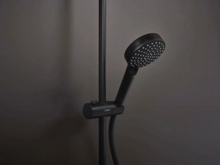 Душевая стойка Hansgrohe Vernis Shape Showerpipe 230 1jet Reno EcoSmart 26289670 черный матовый