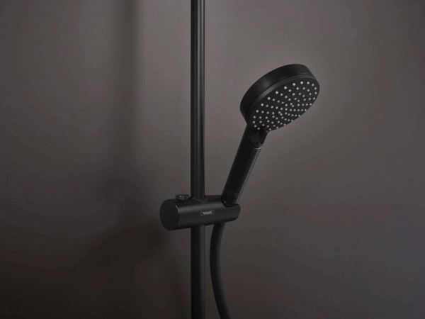 Душевая стойка Hansgrohe Vernis Shape Showerpipe 230 1jet Reno EcoSmart 26289670 черный матовый