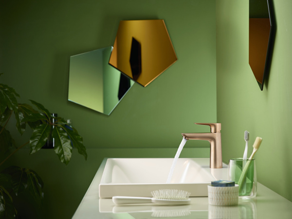 Смеситель для раковины без донного клапана Hansgrohe Talis E 71712140 шлифованная бронза