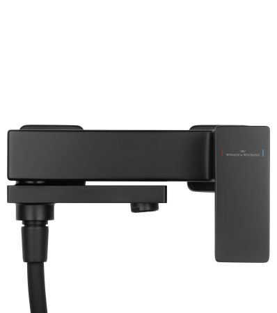 Смеситель для ванны с душем WONZON & WOGHAND CUBE 2.0, черный матовый WW-88037068-MB