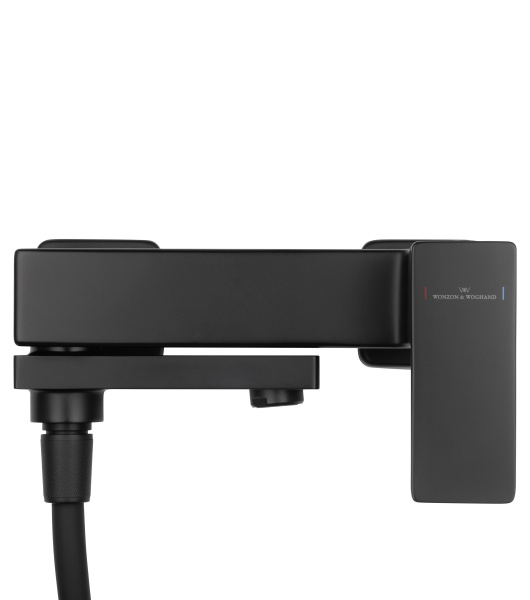 Смеситель для ванны с душем WONZON & WOGHAND CUBE 2.0, черный матовый WW-88037068-MB