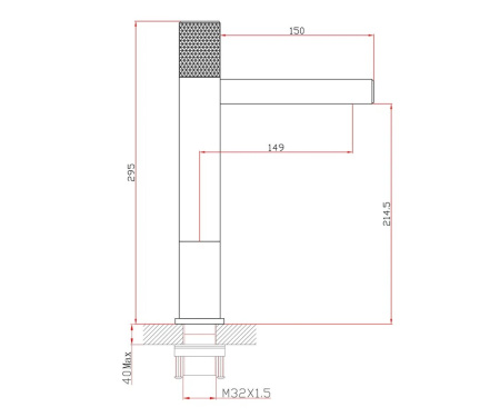 Смеситель для раковины Bronze de Luxe AVANGARDE черный 2030H