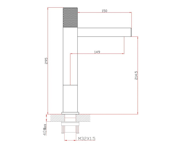 Смеситель для раковины Bronze de Luxe AVANGARDE черный, розовое золото 2030MH