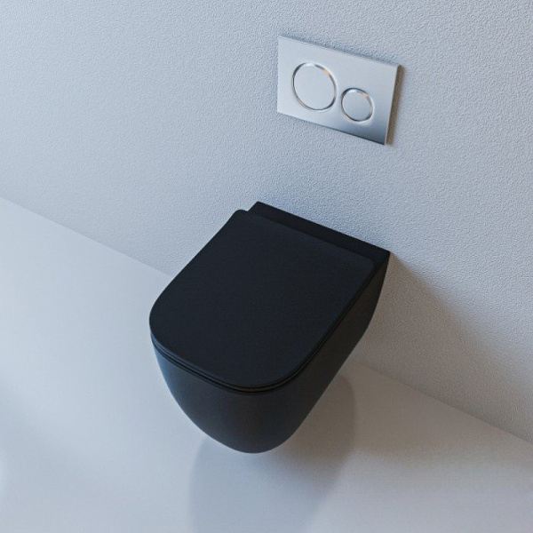 Подвесной безободковый унитаз с сиденьем микролифт beWash Schutz BKWHR102510