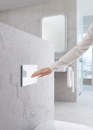 Cмывная клавиша Geberit Sigma 70 стекло, цвет белый 115.625.SI.1