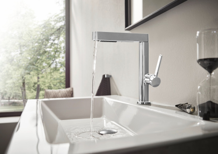 Смеситель для раковины с донным клапаном Push-Open Hansgrohe Finoris 76063000 хром