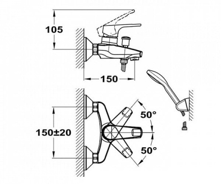 Смеситель для ванны без душевого набора Mofem Junior 151-0063-10