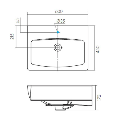 Тумба с раковиной Aquaton Кантри 60 1A2574K0AHB20