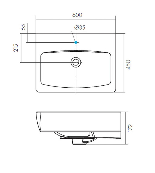 Тумба с раковиной Акватон Сильва 60 1A2118K1SIW70