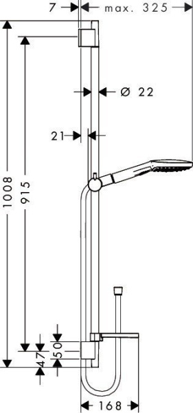 Душевой гарнитур Hansgrohe Raindance Select E 26623400