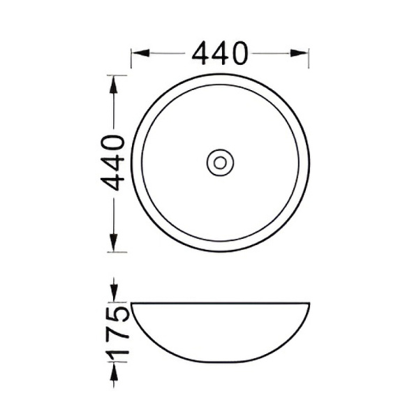 Раковина накладная (44х44) Aquatek  AQ5354-MB