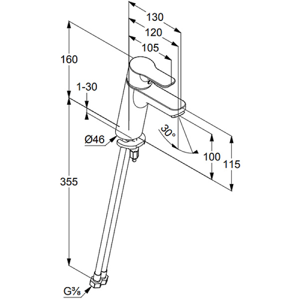 Смеситель для раковины Kludi Pure&Easy 372920565 Смеситель для раковины Kludi Pure&Easy 372920565