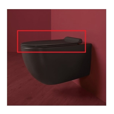 Сиденье для унитаза Simas Vignoni VI004nero bril/cr