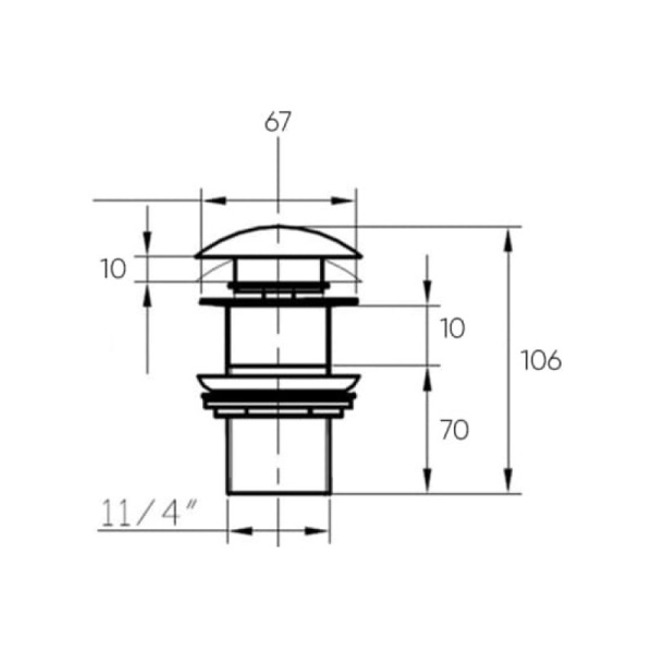 Донный клапан Bronze de Luxe 1001MQ