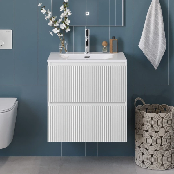 Тумба под раковину 60 BelBagno Uno UNO-600-2C-SO-BO белый матовый, без раковины