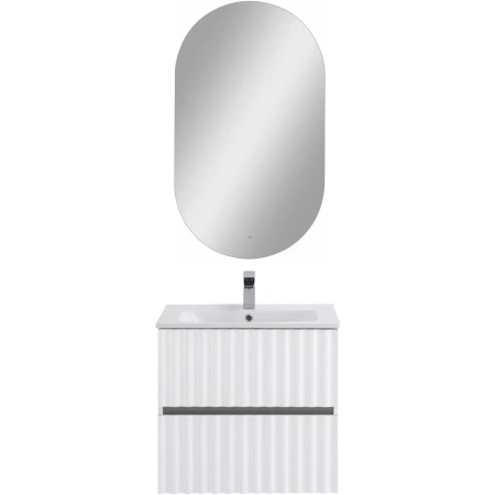 База под раковину Art&Max Еlegant AM-ELEGANT-600-2C-SO-BL-LED-P Белый глянец