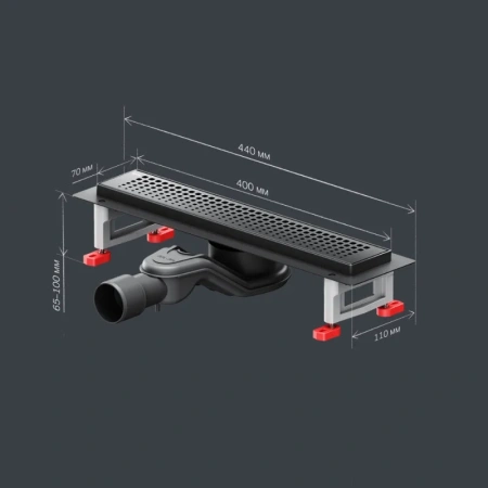 Душевой лоток 40 см Am.Pm MasterFlow W01SC-P11-040-01BM черный матовый