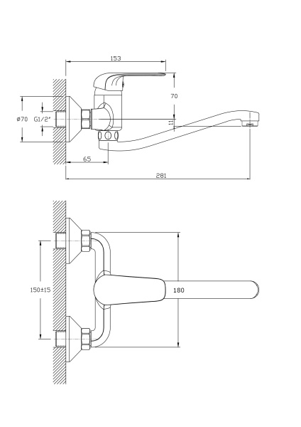 Смеситель для кухонной мойки RUSH Fiji FI1835-28 Смеситель для кухонной мойки RUSH Fiji FI1835-28