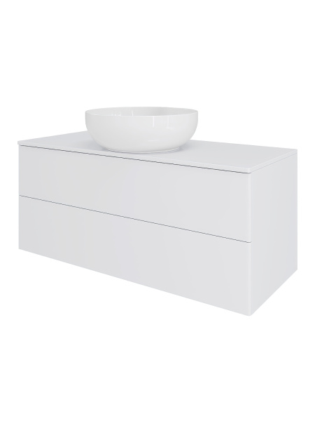 Тумба с раковиной подвесная 100 см, Orange Otto Ot-100TuMDF+B07-420W белый глянец