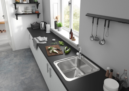 Смеситель для кухни с выдвижным изливом Eco Hansgrohe Focus M42 71865000 хром