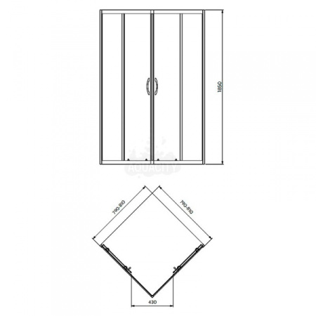 Душевой уголок Kolo Rekord (квадратная) PKDK80222003