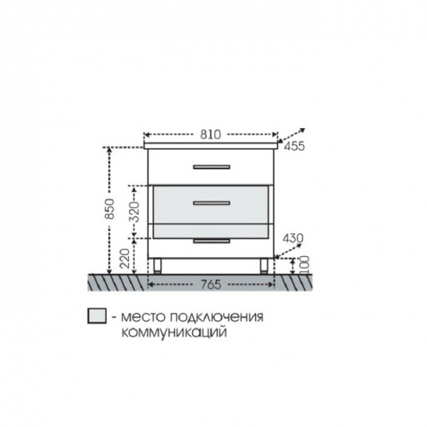 Тумба под раковину СаНта  Виктория 80 700129N