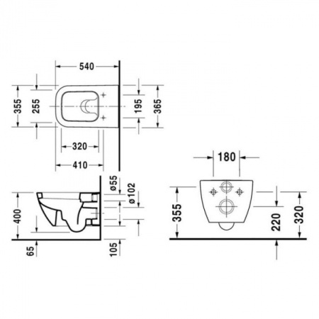 Унитаз подвесной Duravit Happy D.2 2221090000