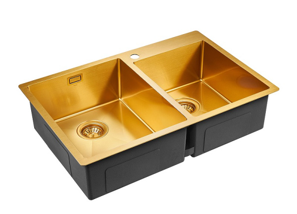 Кухонная мойка Paulmark Berman PM517851-BG брашированное золото