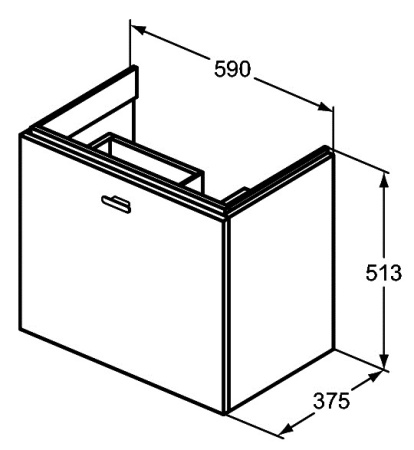 Тумба под раковину Ideal Standard Connect Space 60 см E0314KR