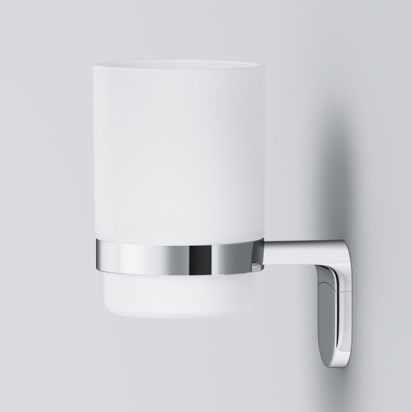 Стеклянный стакан с настенным держателем Am.Pm X-Joy A8434300