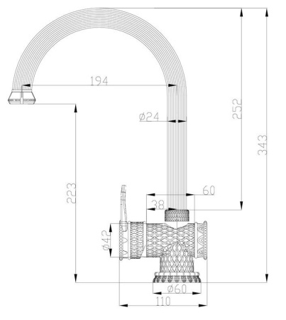 Cмеситель для кухни Zorg A 407K-BR