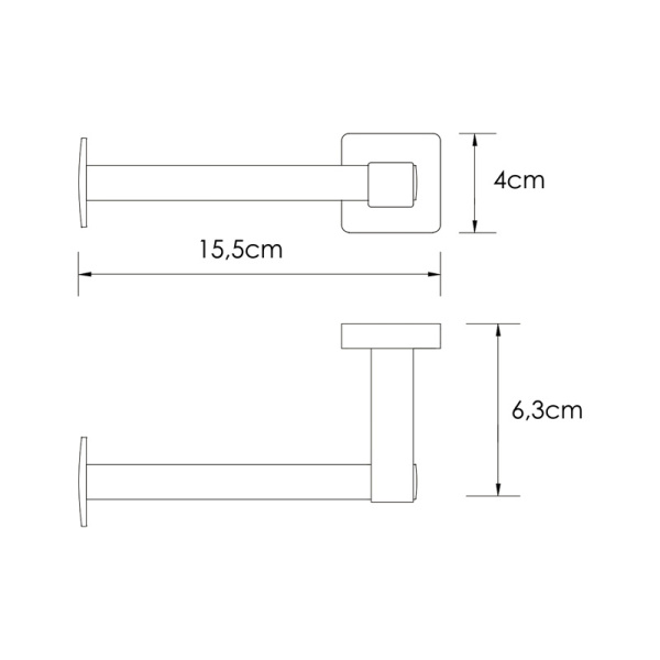 Держатель туалетной бумаги WasserKRAFT Rhin K-8796