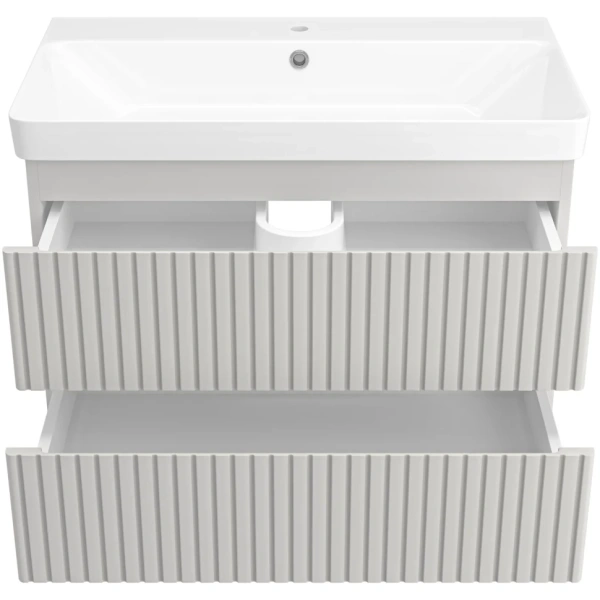 Тумба под раковину 80 Brevita Victory VIC-09080-0302Я без раковины, серый кашемир