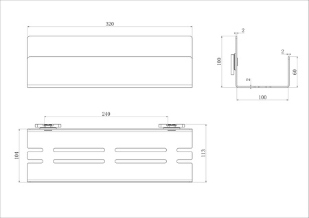 Полка для ванной WONZON & WOGHAND, брашированное золото WW-6131-BG