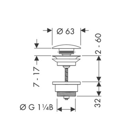 Донный клапан Hansgrohe 50100700