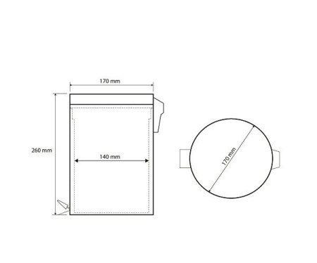 Мусорный ящик 3л Bemeta Hotel 104315023