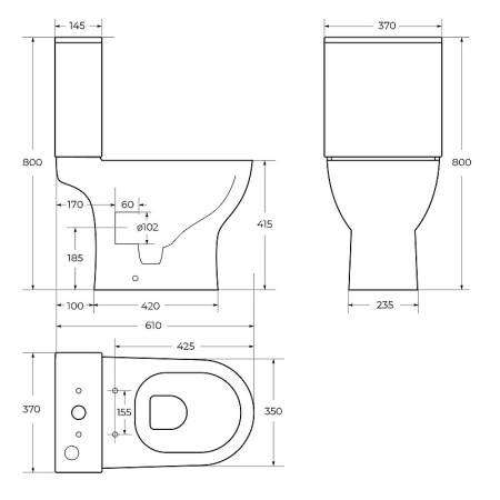 Чаша унитаза напольного BelBagno Lounge BB045CPR/SC