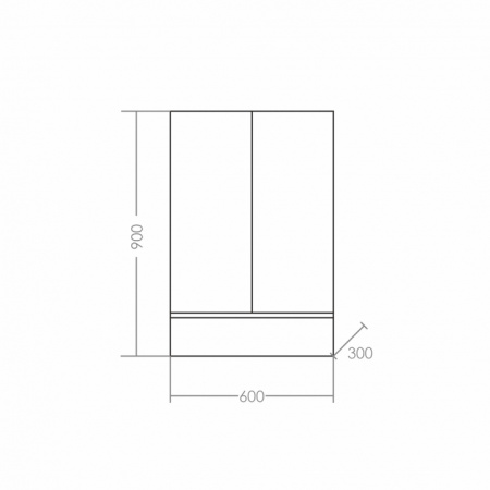 Шкаф подвесной СаНта  Марс 700413