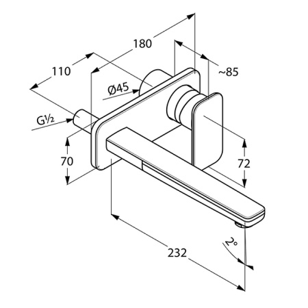 Смеситель для раковины Kludi E2 492450575
