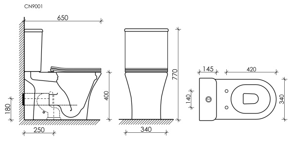 Напольный  унитаз с бачком Ceramica Nova Fortuna Rimless CN9001