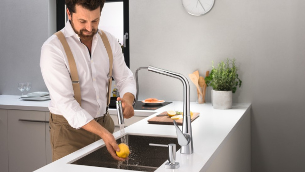 Смеситель для кухни Hansgrohe Metris Select M71 73820000 хром